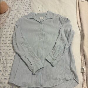 Wilfred Light Blue Gauze Button Down Shirt